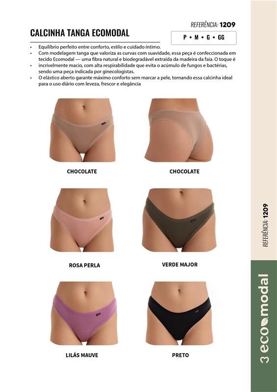 CALCINHA TANGA ECOMODAL (INDICADO POR GINECOLOGISTAS)