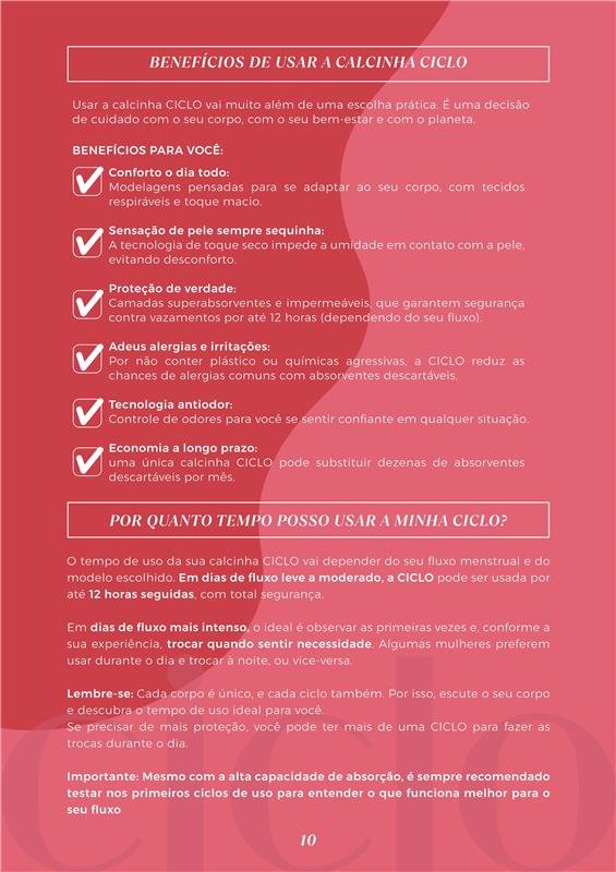 CALCINHA ABSORVENTE TANGA COS MÉDIO (PARA TODOS OS FLUXOS)