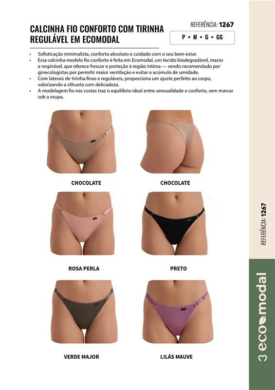 CALCINHA FIO ECOMODAL (INDICADO POR GINECOLOGISTAS)