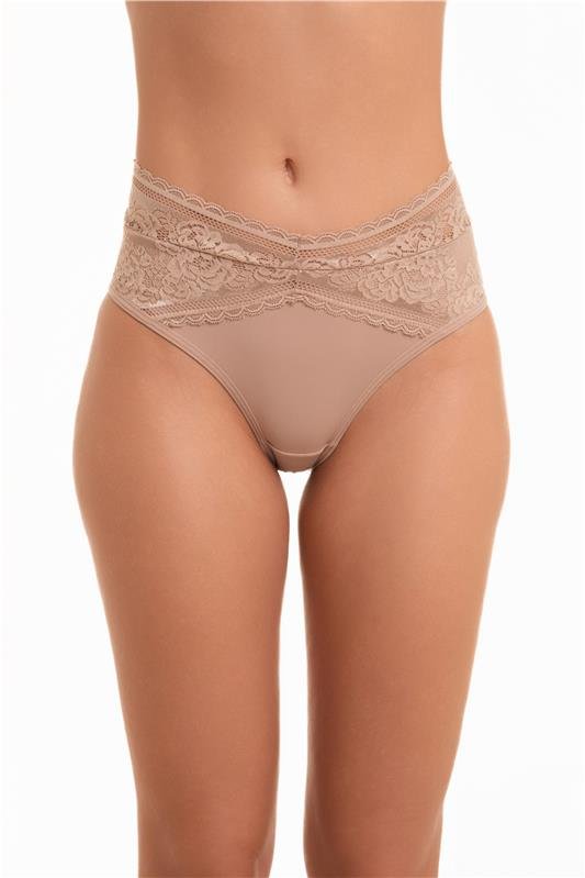 CALCINHA CÓS ALTO TANGA EM RENDA E CHLOE