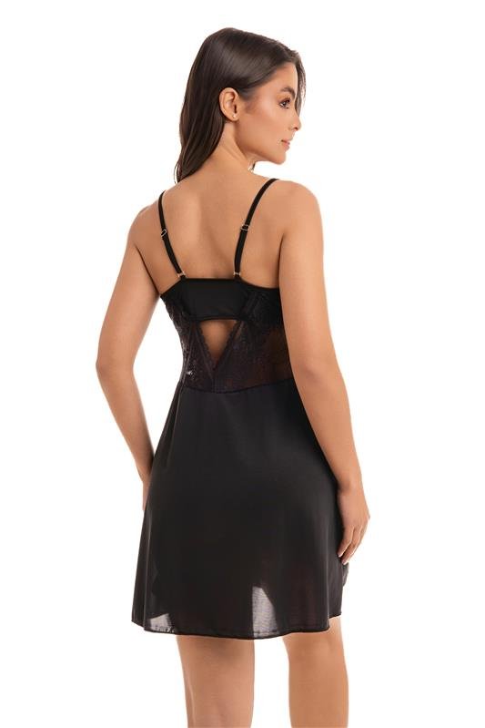 CAMISOLA EM LIGANETE COM RENDA ( ACOMPANHA A CALCINHA )