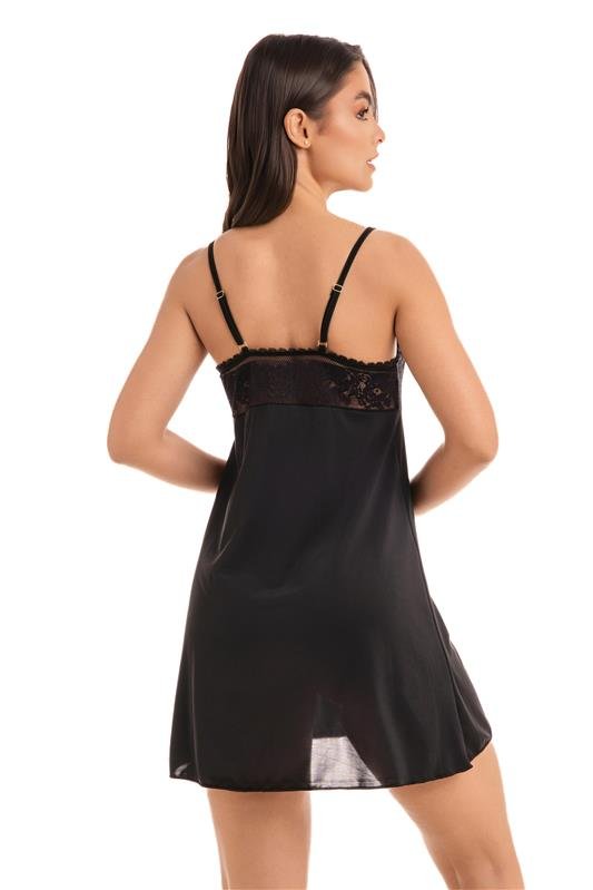 CAMISOLA EM LIGANETE COM RENDA ( ACOMPANHA A CALCINHA )