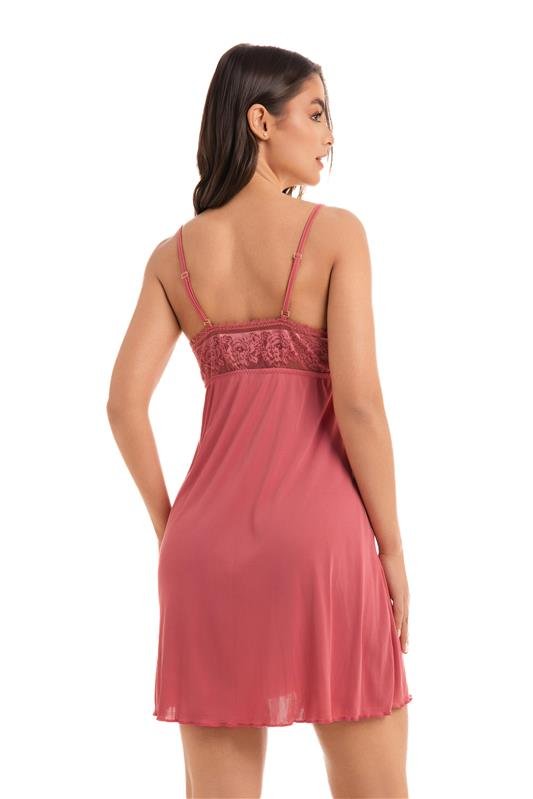 CAMISOLA EM LIGANETE COM RENDA ( ACOMPANHA A CALCINHA )