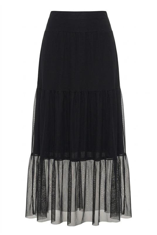 SAIA MIDI EM TULE TRANSPARENTE